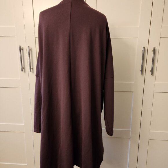 MPG Sport Modal Open Cardigan Sweatshirt Duster Purple L - Picture 2 of 6